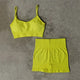 Fitness Yoga Set Seamless Sport Women's Sportswear High Waist Leggings Workout Outfits Two Piece Shorts Sets Womens Gym Clothing