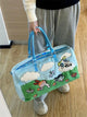 Cute The Powerpuff Girls Plush Bag Lovely Shoulder Bag Cartoon Anime Blossom Bubbles Luggage Bag High-capacity Xmas Gifts Girl