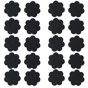 Satin Black Flower Breast Pasties Adhesive Bra For Women