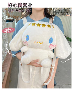 Large Sanrio Plush Backpack Cute Cinnamoroll Plush Doll My Melody Bag Cartoon Kawaii  Kulomi Plush Bag Gifts for Kids Girls