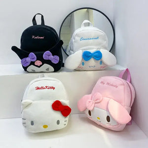 Sanrio Plush Bag Korean Version Cute and Versatile Plush Large Capacity Girl Heart Backpack Cartoon Leisure Student Backpack
