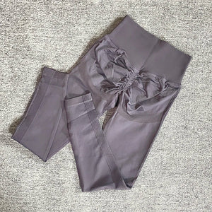Seamless High Waist Yoga Pants Scrunch Gym Leggings Sport Women Fitness Ruched Butt Lifting Stretchy Legging Ribbed Booty Tights