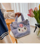 Sanrio Cinnamoroll Cute Plush Fashion Handbag 2023 New Cartoon Multicolor Furry Small Shoulder Bag Messenger Bag Backpack Wallet