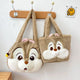 Disney Backpack Cartoon Chip 'n' Dale Plush Handbag Fashion Women's Bag Large Capacity Shoulder Bag Shopper Bag Birthday Gift