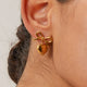 Minimalist Smooth Bow Heart Pendant Earrings for Women Attractive Romantic Love Stud Earring Fashion Daily Jewelry Gift 2024 New