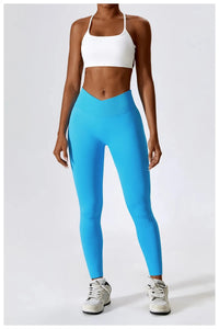Scrunch Butt Gym Leggings Women Clothing  V Cross High Waist Yoga Pants Seamless Sports Leggings Femme Push Up Yoga Leggings