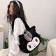 Kawaii Sanrio Plush Handbag Cinnamoroll Kuromi my Melody Women Tote Bagpack Shoulder Bag Fashion Female Messenger Bags Xmas Gift