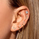 Stainless Steel Piercing Ear Helix Rook Tragus Snug Lobe Flat Earring for Women Zircon Piercing Drop Earring Matching Jewelry