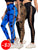 NORMOV Tie-Dye Hollow Out Yoga Sport Pants Women Push Up Sexy Black Hole Fitness Gym Running Skinny Female Elastic Yoga Pants