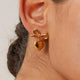Minimalist Smooth Bow Heart Pendant Earrings for Women Attractive Romantic Love Stud Earring Fashion Daily Jewelry Gift 2024 New