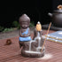 Creative Incense Burner Smoke Waterfall the Little Monk Small Buddha Incense Burner Holder Censer Home Table Decorations Crafts