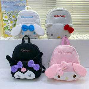 Sanrio Plush Bag Korean Version Cute and Versatile Plush Large Capacity Girl Heart Backpack Cartoon Leisure Student Backpack