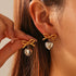Minimalist Smooth Bow Heart Pendant Earrings for Women Attractive Romantic Love Stud Earring Fashion Daily Jewelry Gift 2024 New