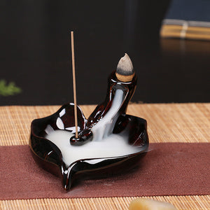 Creative Home Decor Backflow Stick Incense Burner Ceramic Censer Home Decoration Use In Home Teahouse Zen Yoga Decor -No Incense