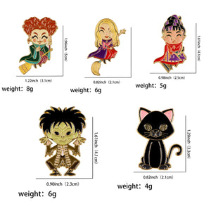 Hocus Pocus Enamel Pin Brooches for Women Men Lapel Pins Badges on Backpack Clothes Accessories Fashion Jewelry Halloween Gifts