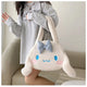 Kawaii Sanrio Plush Handbag Cinnamoroll Kuromi my Melody Women Tote Bagpack Shoulder Bag Fashion Female Messenger Bags Xmas Gift