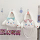 Sanrio Cinnamoroll Cute Plush Fashion Handbag 2023 New Cartoon Multicolor Furry Small Shoulder Bag Messenger Bag Backpack Wallet