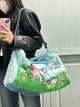 Cute The Powerpuff Girls Plush Bag Lovely Shoulder Bag Cartoon Anime Blossom Bubbles Luggage Bag High-capacity Xmas Gifts Girl