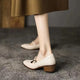 Shoes for Women Brand Summer Basic Pointy Pumps Ladies Elegant Buckle Strap Square Heels Ssandals Office & Career Female Shoes