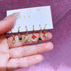 MIGGA 6pcs Mix and Match Christmas Dangle Earrings Set Gold Color Women Party Gift Jewelry