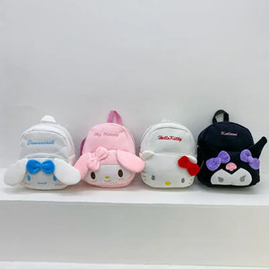 Sanrio Plush Bag Korean Version Cute and Versatile Plush Large Capacity Girl Heart Backpack Cartoon Leisure Student Backpack