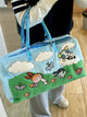 Cute The Powerpuff Girls Plush Bag Lovely Shoulder Bag Cartoon Anime Blossom Bubbles Luggage Bag High-capacity Xmas Gifts Girl