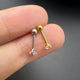 Stainless Steel Piercing Ear Helix Rook Tragus Snug Lobe Flat Earring for Women Zircon Piercing Drop Earring Matching Jewelry