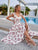 Fashion Casual Women Little Floral Print Dress Lace Collar Irregular Waist Wooden Ear Edge Dress Female Elegant Dress On sale