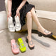 Women Platform Wedges Ssandals High Heels Shoes 2024 New Summer Flip Flops Beach Sandals Femme Designer New Dress Crystal Slides