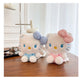 Kawaii Sanrio Hello Kitty Plush Backpack Stuffed Animal Doll Toy Women Plushie Bag Cartoon Cute Girl Shoulder Bag Birthday Gifts