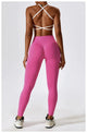 Scrunch Butt Gym Leggings Women Clothing  V Cross High Waist Yoga Pants Seamless Sports Leggings Femme Push Up Yoga Leggings