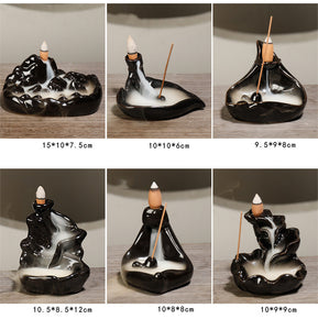 Creative Home Decor Backflow Stick Incense Burner Ceramic Censer Home Decoration Use In Home Teahouse Zen Yoga Decor -No Incense