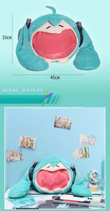 Kawaii Anime Hatsune Miku Cosplay Plush Backpack Ita Bag Women Bag Shool Student Men Velvet Shoulder Bag Girl Gift