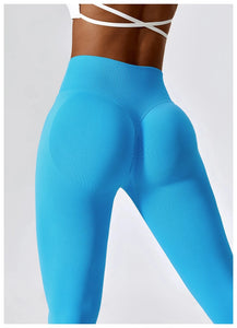Scrunch Butt Gym Leggings Women Clothing  V Cross High Waist Yoga Pants Seamless Sports Leggings Femme Push Up Yoga Leggings